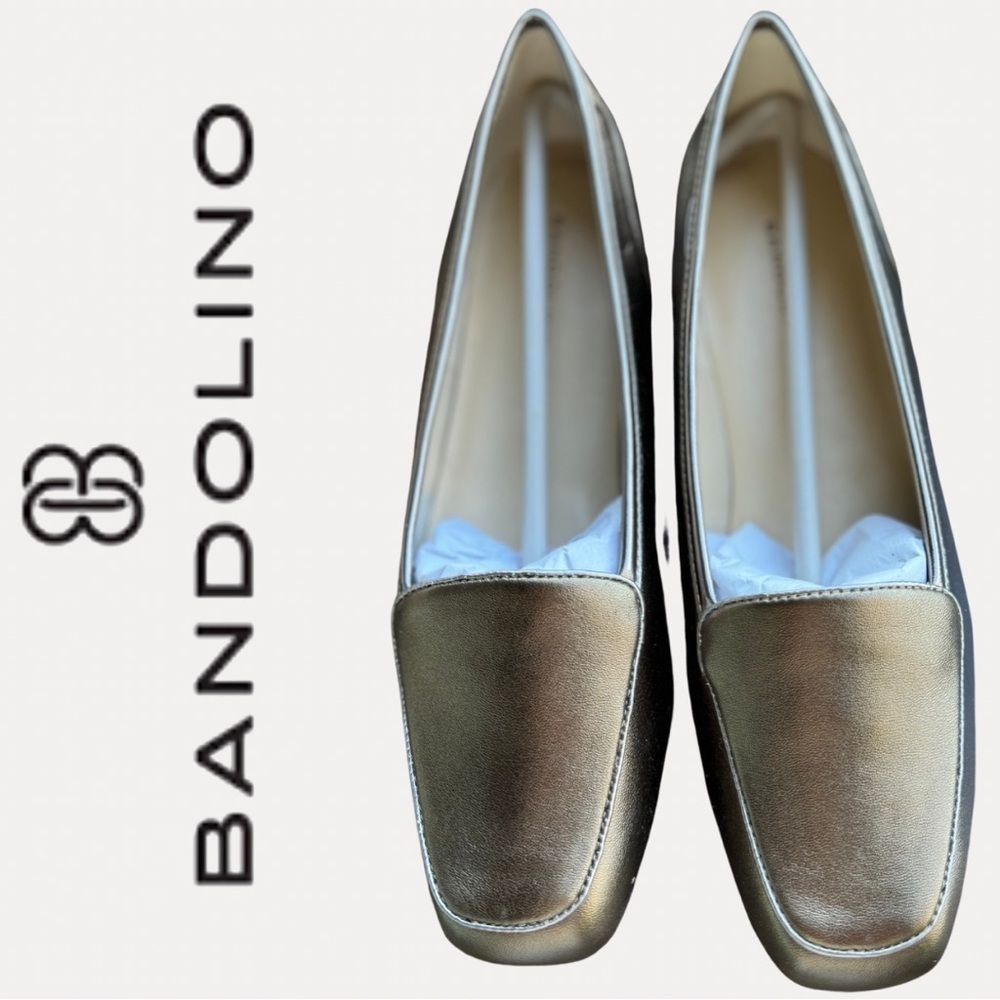 Bandolino Liberty Gold Bronze 8N Narrow NWOB New 8 Women’s Flats Shoes Brown
